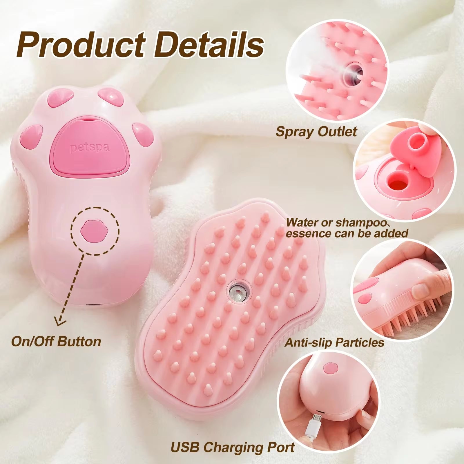 AquaMassage Pet Brush